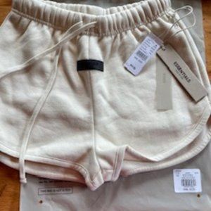 Essentials Fear of God shorts size small color egg shell
